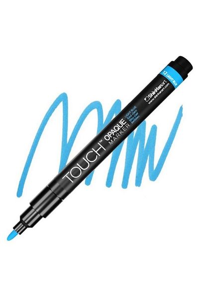 Touch Opaque Water Based Marker Pen 0.8-1.3mm - Fine Pack Light Blue 12 - Sh 8613003 -2006