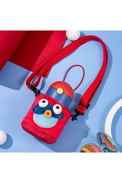 DILLER Steel Cooking Flask Pipedi with 300ml Red Ferroform Locked Flask (Peluche Case)