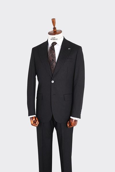 Kadir Büyükkaya Swallow Collar Two Button Men's Suit-Kax1314S
