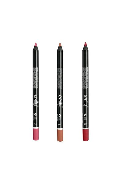 Golden Rose Emily Lip 3-Piece Pencil Set - No:201-203-205