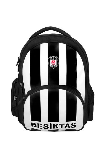 Beşiktaş Me 24349 - Black-White Striped Collection Backpack Rod