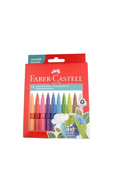 Faber Castell COMFORT KEÇELİ KALEM BIO PLASTİK GÖVDELİ 12 RENK