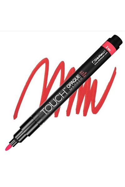 Touch 0.8-1.3mm Fine Pack Red 2 Opaque Water Based Marker Pen - Sh 8613003 -2001