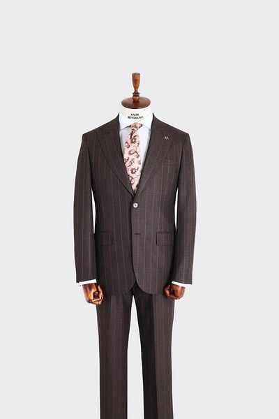 Kadir Büyükkaya Swallow Collar Two Button Men's Suit-Kax1310S