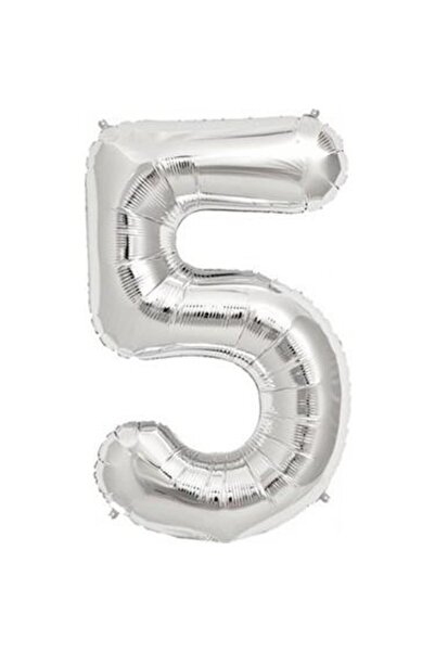 5 Rakam Folyo Balon Gümüş 75cm