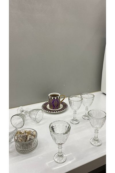 MİMOZA PARK 6-Piece Standing Orchid Model Coffee Side Cup