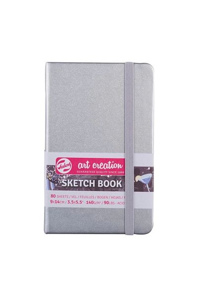 Talens Shiny Silver Art Creation Sketchbook - 9x14 cm, 140 gr, 80yp - Sketchbook Rt9314041m