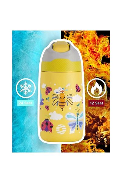 Vagon VAGONLIFE PIPETED CHILDREN'S STEEL THERMOS 2055 350ML YELLOW BEE