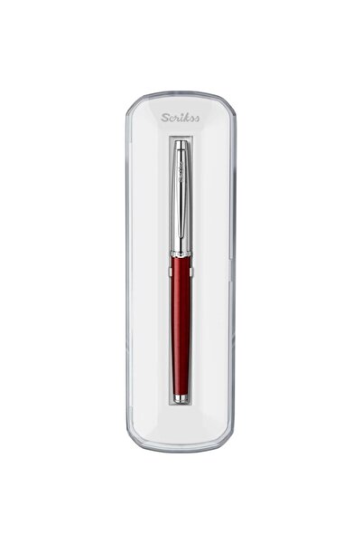 Scrikss 800 ROLLER KALEM BORDO YARI KROM KRİSTAL KUTU