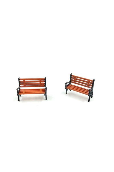 Jordania Je04-by101 Model Brown Plastic Bench - 1/100 Scale