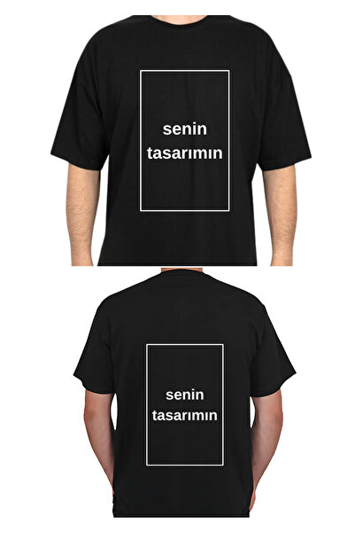 DATE PRINT PERSONALIZED PRINTED BLACK T-SHIRT