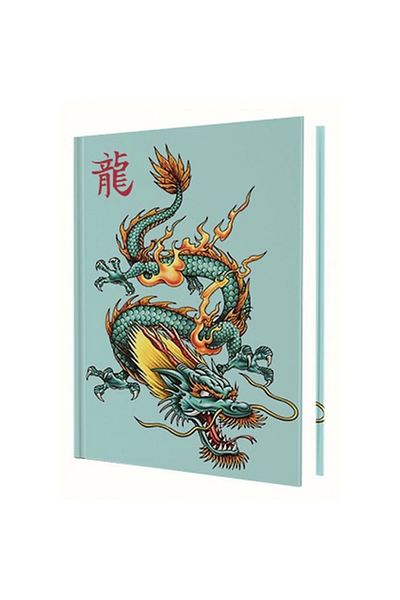 DEFFTER 14x20 Kitinyeşi Green Dragon Practical Notebook - 96 High Waist
