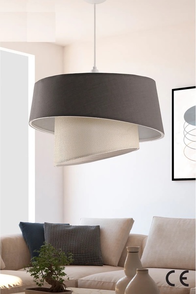 yamsan Manolya Modern Kumaş Başlıklı 2 katlı Yatak Odası Çocuk Odası Salon Mu...