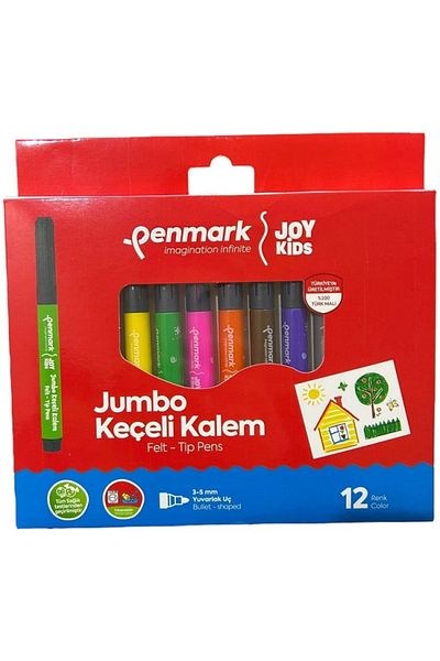 penmark Hs-706-12 Super Washable Jumbo Felt Tip Pen Set of 12