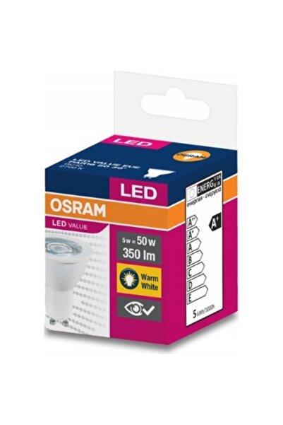 BOYTAŞ 4.5 WATT GU10 DUY LED ÇANAK AMPUL /OSRAM / SARI IŞIK