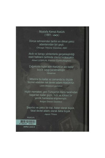 DEFFTER Mustafa Kemal Atatürk Caiet cu copertă rigidă cu 96 de coli