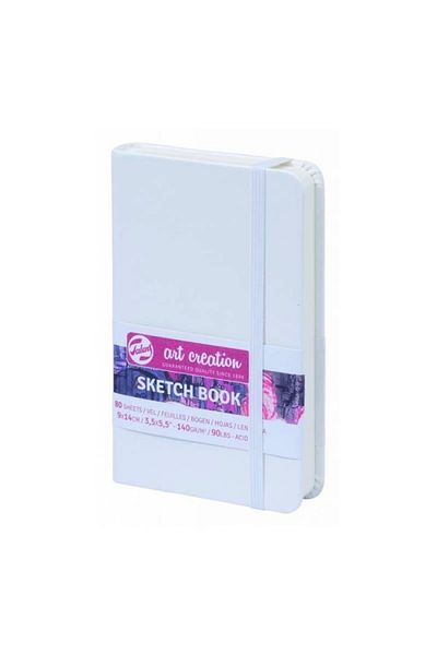 Talens 9x14 cm 140 gr White Sketchbook - Art Creation Sketchbook, 80 Yp