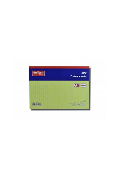 DEFFTER A6 Yellow Checked Index Card