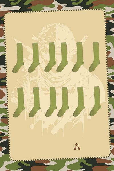 stellare Памучни военни чорапи 4 Seasons - 12 чифта