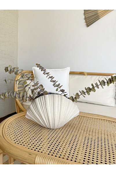 Bienohome İskandinav Tarz Seramik Midye Vazo, Modern Dekoratif Vazo, Ev Dekor...