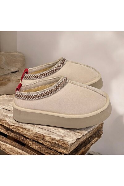 runa shoes papuci scurti de piele cu blană în interior