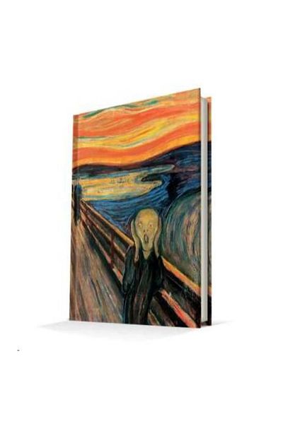 DEFFTER فن العالم / إدوارد مونش - الصراخ 14x20 غلاف صلب 96 صفحة. دفتر ملاحظات مخطط