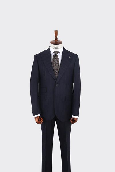 Kadir Büyükkaya Swallow Collar Two Button Men's Suit-Kaw1340W