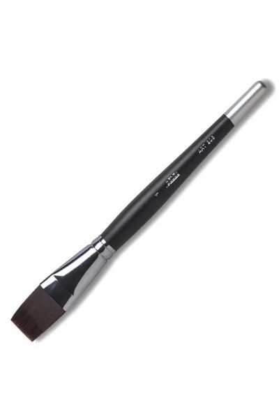 Pebeo 205 Synthetic Flat Cut K.handle Oil Acrylic Brush Black No:1