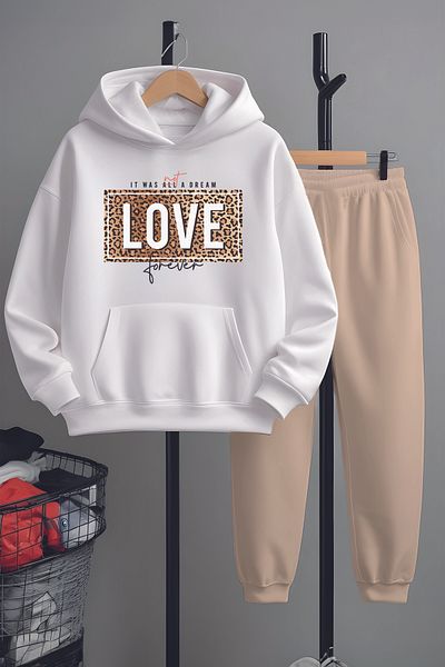 MYADA Set de trening Love Forever cu imprimeu leopard 22446-1