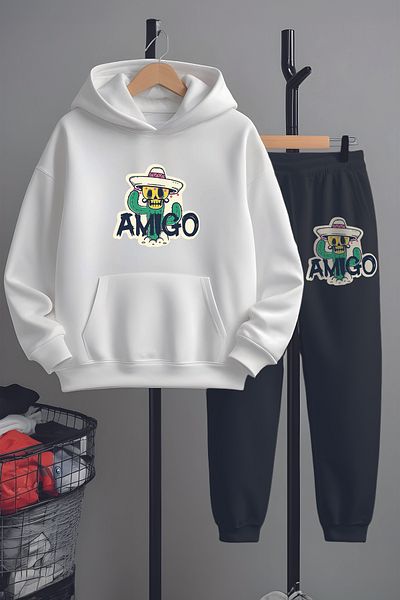 MYADA Boy's Original Design Amigos Printed Tracksuit Set 22440