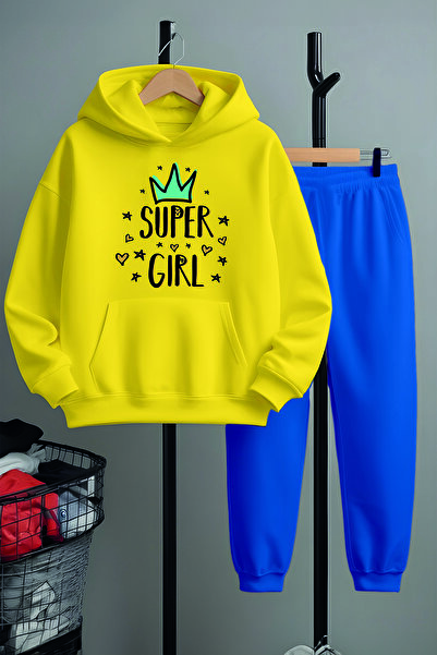 MYADA Σετ φόρμας Super Girl Heart Printed Bottom Top 22437-3