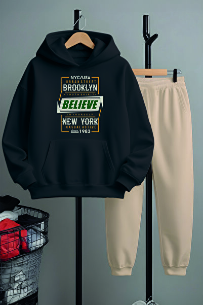 MYADA Спеціальний дизайн Believe New York Принт Спортивний костюм 22476