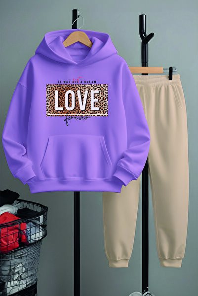 MYADA Set de trening Love Forever cu imprimeu leopard 22446-1