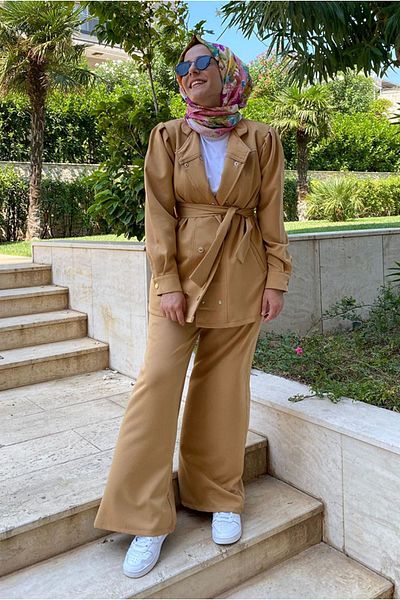 Moda Rosa 25K3307 - Camel - Polina Jacket Suit
