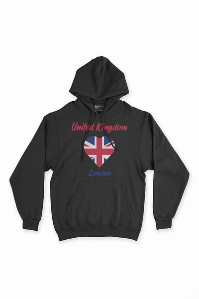 Cix Hanorac negru Oxford England Flag Heart
