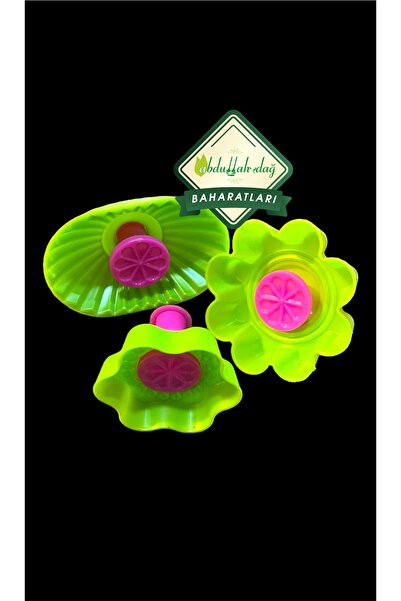 ABDULLAH DAĞ Hatay Yöresel Plastik Kömbe Kurabiye Kerebiç Kalıbı 3’lü A0043