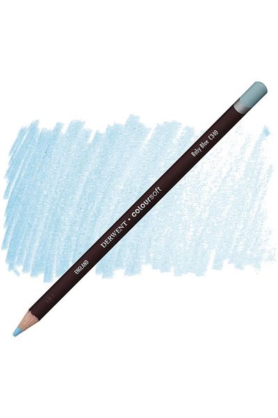 Derwent Coloursoft - Soft Curry Pen - Baby Blue C340