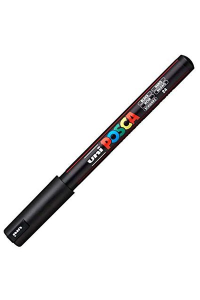 Uni Posca Water Based Poster Marker 0.7 Black 1mr-24