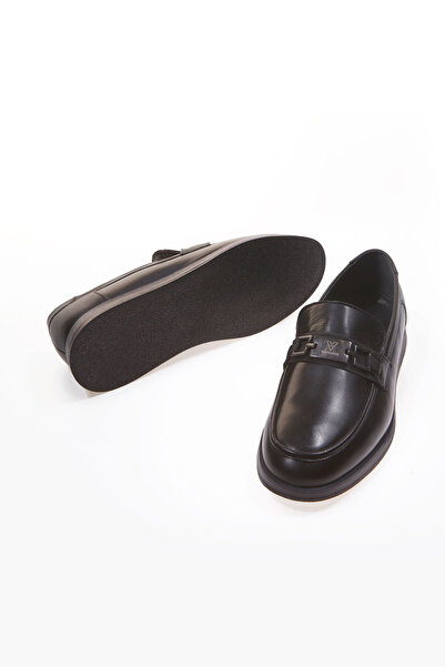 Vantaggio Чоловічі мокасини з 100% натуральної шкіри на чорній пряжці Chase