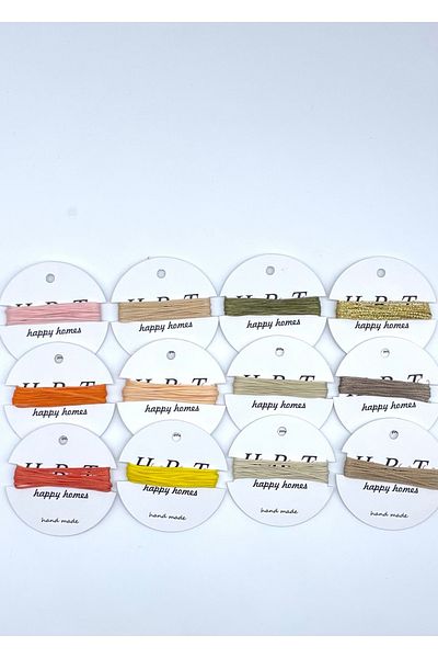 Concept HuBuTU 24 Meters (2*12) 12 Colors 1Mm.Waxed Rope Bracelet Making Set