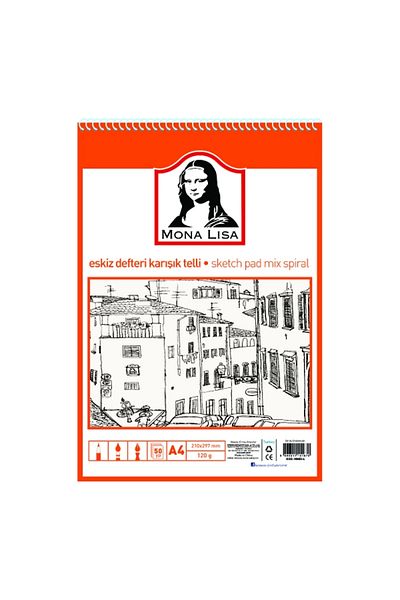 Monalisa كتاب رسم منى ليزا Mn03-4 سلك مختلط A4 50 Yp