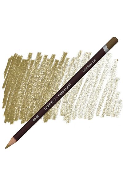 Derwent Coloursoft - Soft Curry Pen - Lichen Green C500