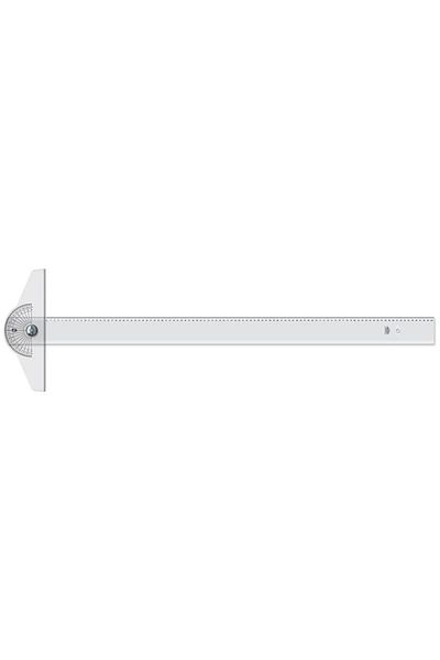 HATAS Minkale Headed Thin Bizote Transparent T Ruler 100 Cm