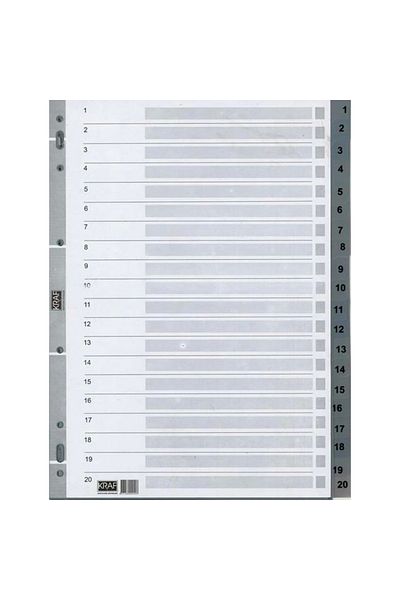KRAF Separator 1020 Number 1-20