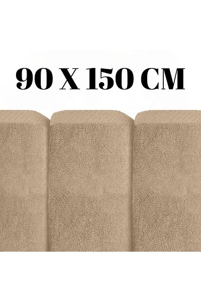 KAYABEY HOME Prosop de baie mare de culoare caramel 90x150 100% bumbac culoare maro deschis Prosop de baie de dus Prosop de plaja