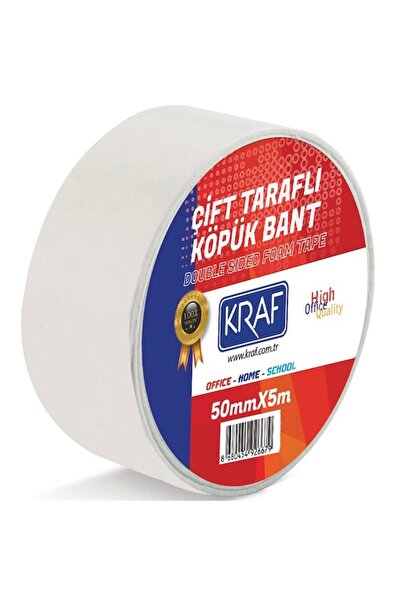 KRAF ÇİFT TARAFLI KÖPÜK BANT 50mm x 5m 5050G