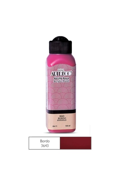 Artdeco Akrilik Boya 140 Ml Bordo Kod:70r3643