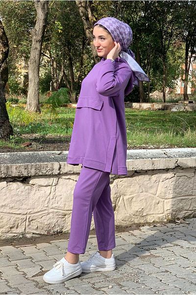 Moda Rosa 25K3299 - Purple - Hooded Double Set