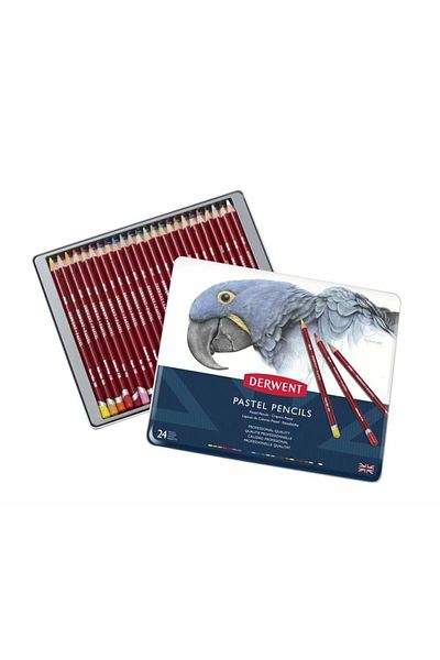 Derwent Pastel Pencil Set 24 Pieces Tin Box