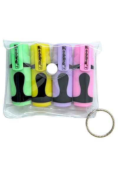 Edding Ed7P499Pas Mini Highlighter Pastel 4-Piece Bag